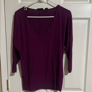 Women's Purple V-Neck Top